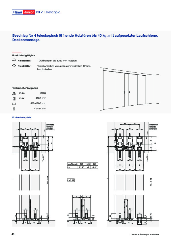 HAWA Junior 80 Z Telescopic - catalog