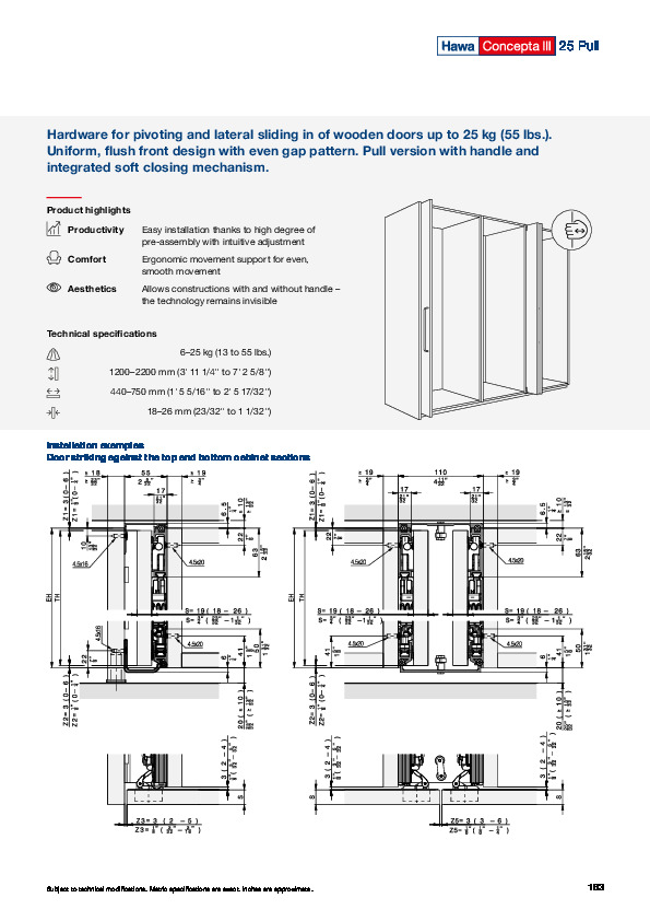 HAWA CONCEPTA III 25 PULL - system catalog