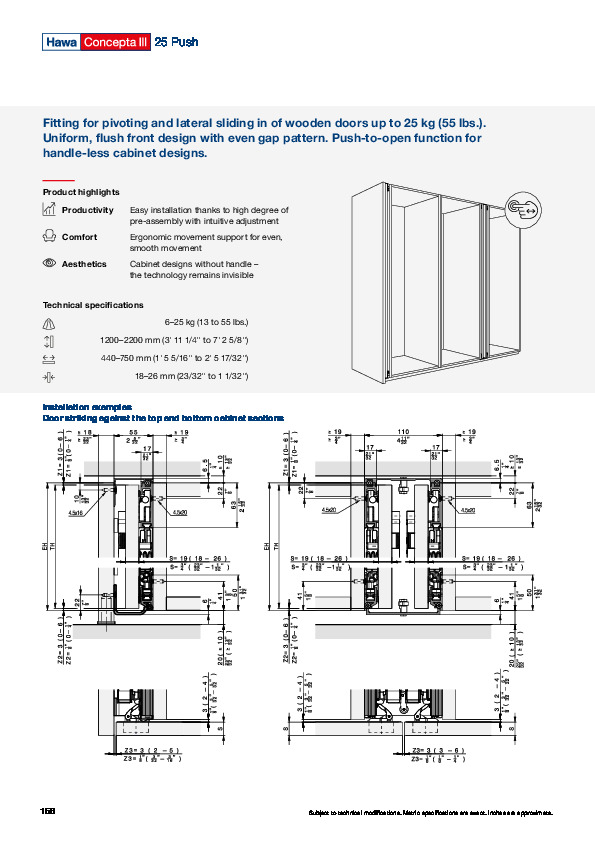 HAWA CONCEPTA III 25 PUSH - system catalog