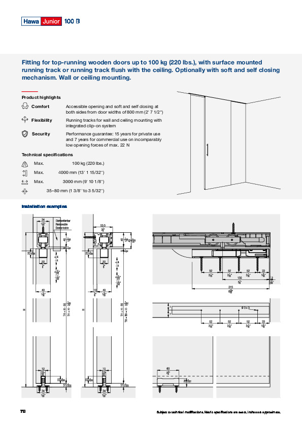 HAWA Junior 100 B - system catalog