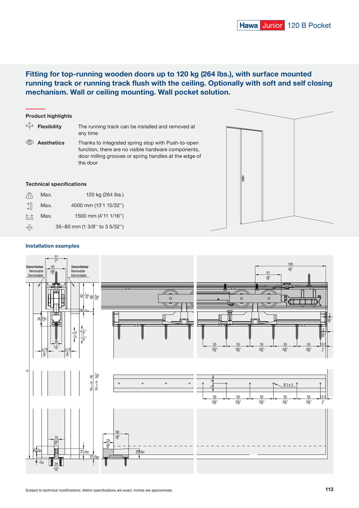 Hawa Junior 120 B Pocket - catalogue