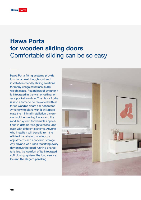 HAWA sliding solutions in buildings - catalog part 2 (Porta, Super, Divido)