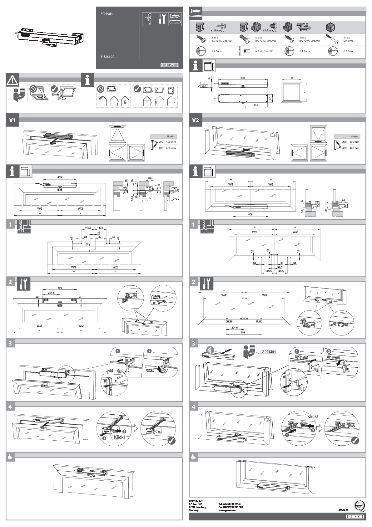 GEZE ECchain - assembly instructions