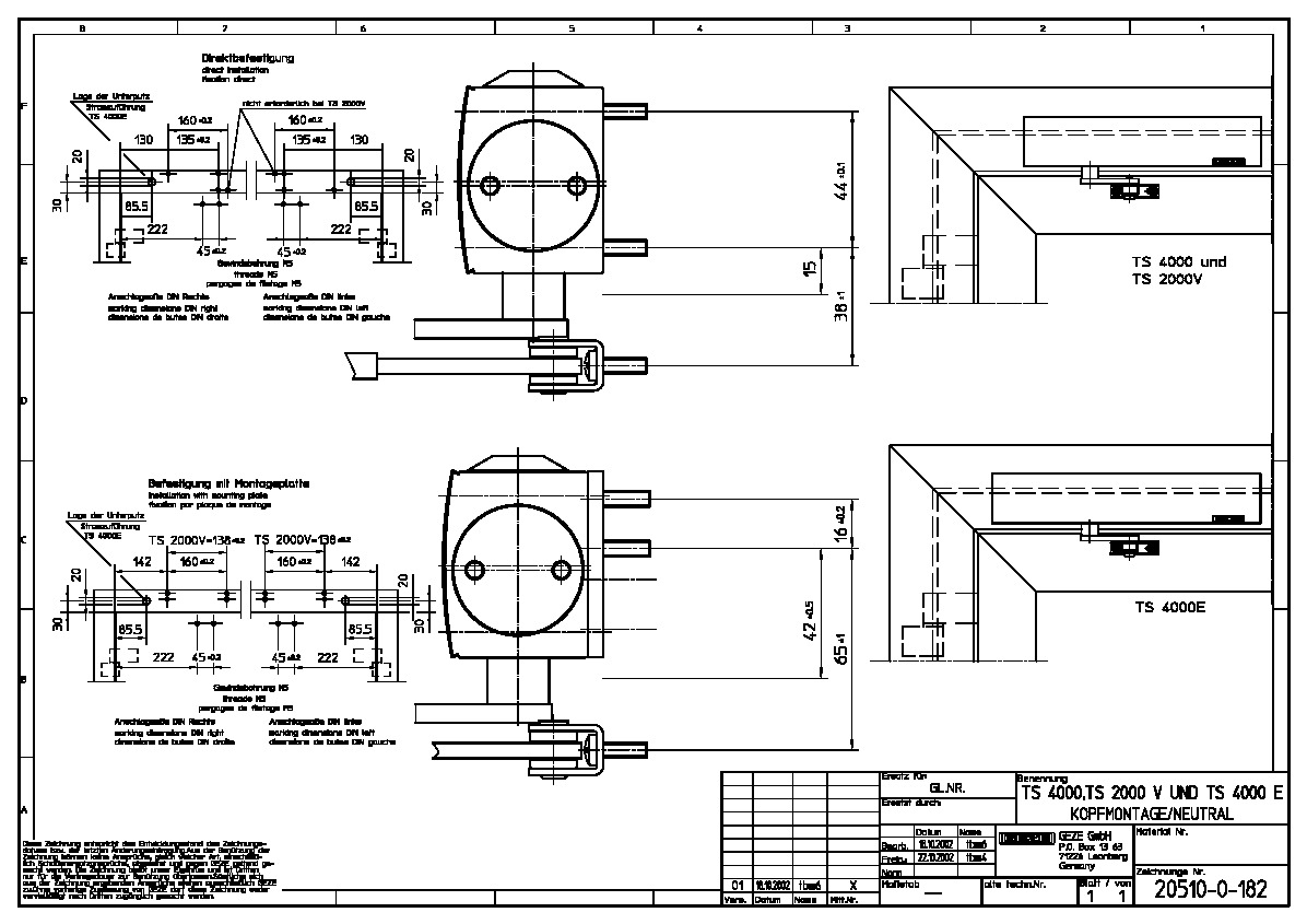 Link arm elongated TS 4000/2000 - installation examples