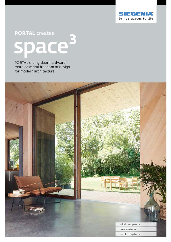 SIEGENIA space3 - PORTAL sliding technology for facades