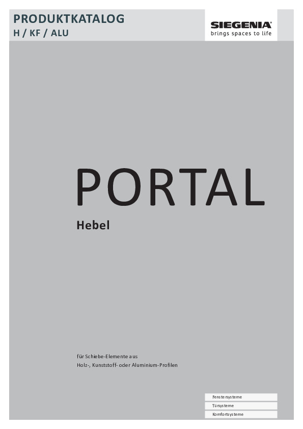 SIEGENIA Portal - handles