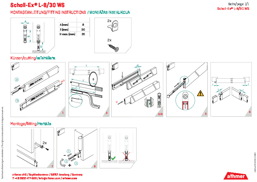 Schall-Ex L-8/30 ES -  fitting instructions