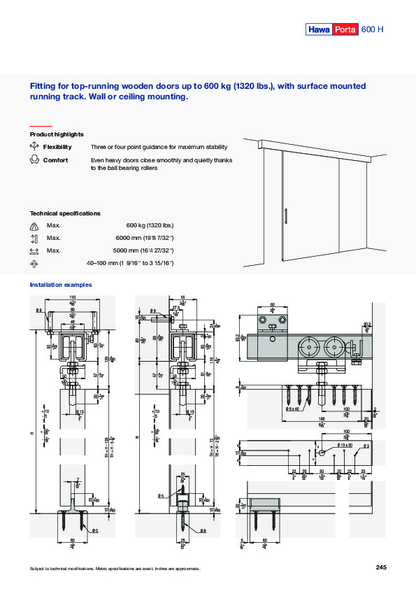 HAWA PORTA 600 H - catalogue (EN)