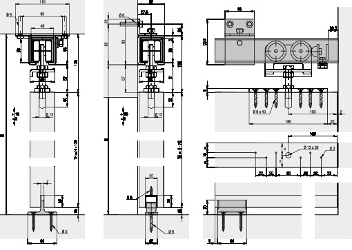 HAWA PORTA 600 H - installation examples