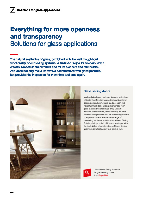 HAWA sliding solutions  on furniture - part 3