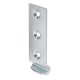 Locking hook, bent, 48x18x2, galvanised