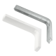 Design bracket with flat plastic cover, 135x90x35, white