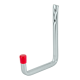 Wall hook, 120x82x41 mm, galvanised / red end caps
