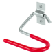 Ski hook 40x130 mm, galvanised / red end caps