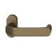 FSB 06 1290 cranked handle for framed fireproof emergency door on oval rose, medium dark bronze S5