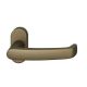 FSB 09 1045 handle for framed fireproof emergency door on oval rose, medium dark bronze S5