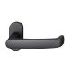 FSB 09 1045 handle for framed fireproof emergency door on oval rose, matt black S8