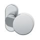 0809 fixed door knob on oval rose, st.steel