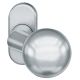 0846fixed door knob on oval rose, concealed fastening., st.steel