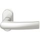 Handle for framed doors on oval rose, 9 mm, for fire safety doors, aluminium F1