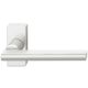 Framed door handle 09 1035, without spindle, on square rose, 8mm, aluminium F1