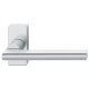 Framed door handle 09 1035, without spindle, on square rose, 8mm, st. steel