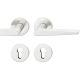 Handle set on round roses PZ, door thickness 39-58 mm, aluminium F1