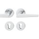Handle set on round roses PZ, door thickness 39-58 mm, stainless steel matt