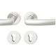 Handle set on round roses PZ, door thickness 39-58 mm, aluminium F1