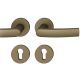 Handle set on round roses PZ, door thickness 39-58 mm, aluminium medium bronze 0510