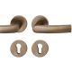 Handle set on round roses PZ, door thickness 39-58 mm, dark bronze