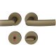 Handle set on round roses WC, door thickness 39-58 mm, aluminium S5