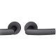Handle set on round roses BAC, door thickness 39-58 mm, aluminium black 0810