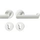 Handle set on round roses PZ, door thickness 39-58 mm, aluminium F1