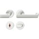 Handle set on round roses WC, door thickness 39-58 mm, aluminium F1