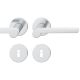 Handle set on round roses BB, door thickness 39-58 mm, stainless steel matt