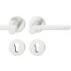 Handle set on round roses PZ, door thickness 39-58 mm, aluminium F1
