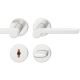 Handle set on round roses WC, door thickness 39-58 mm, aluminium F1