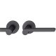 Handle set on round roses BAC, door thickness 39-58 mm, aluminium black 0810