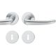 Handle set on round roses BB, door thickness 39-58 mm, stainless steel matt