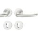 Handle set on round roses PZ, door thickness 39-58 mm, aluminium F1