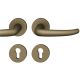 Handle set on round roses PZ, door thickness 39-58 mm, aluminium S5