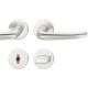 Handle set on round roses WC, door thickness 39-58 mm, aluminium F1