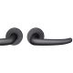 Handle set on round roses BAC, door thickness 39-58 mm, aluminium black 0810