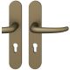 Handle./long backplate set PZ/72, door thickness 39-58 mm, aluminium medium dark bronze tone S5