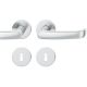 Handle set on round roses BB, door thickness 39-58 mm, stainless steel matt