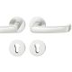 Handle set on round roses PZ, door thickness 39-58 mm, aluminium F1