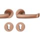 Handle set on round roses PZ, door thickness 39-58 mm, light bronze