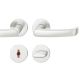Handle set on round roses WC, door thickness 39-58 mm, aluminium F1