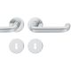 Handle set on round roses BB, door thickness 39-58 mm, stainless steel matt